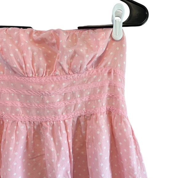 Lilly‎ Pulitzer Pink Polka Dot Dress Size 2 Strapless Silk Blend Party cocktail - Picture 2 of 6
